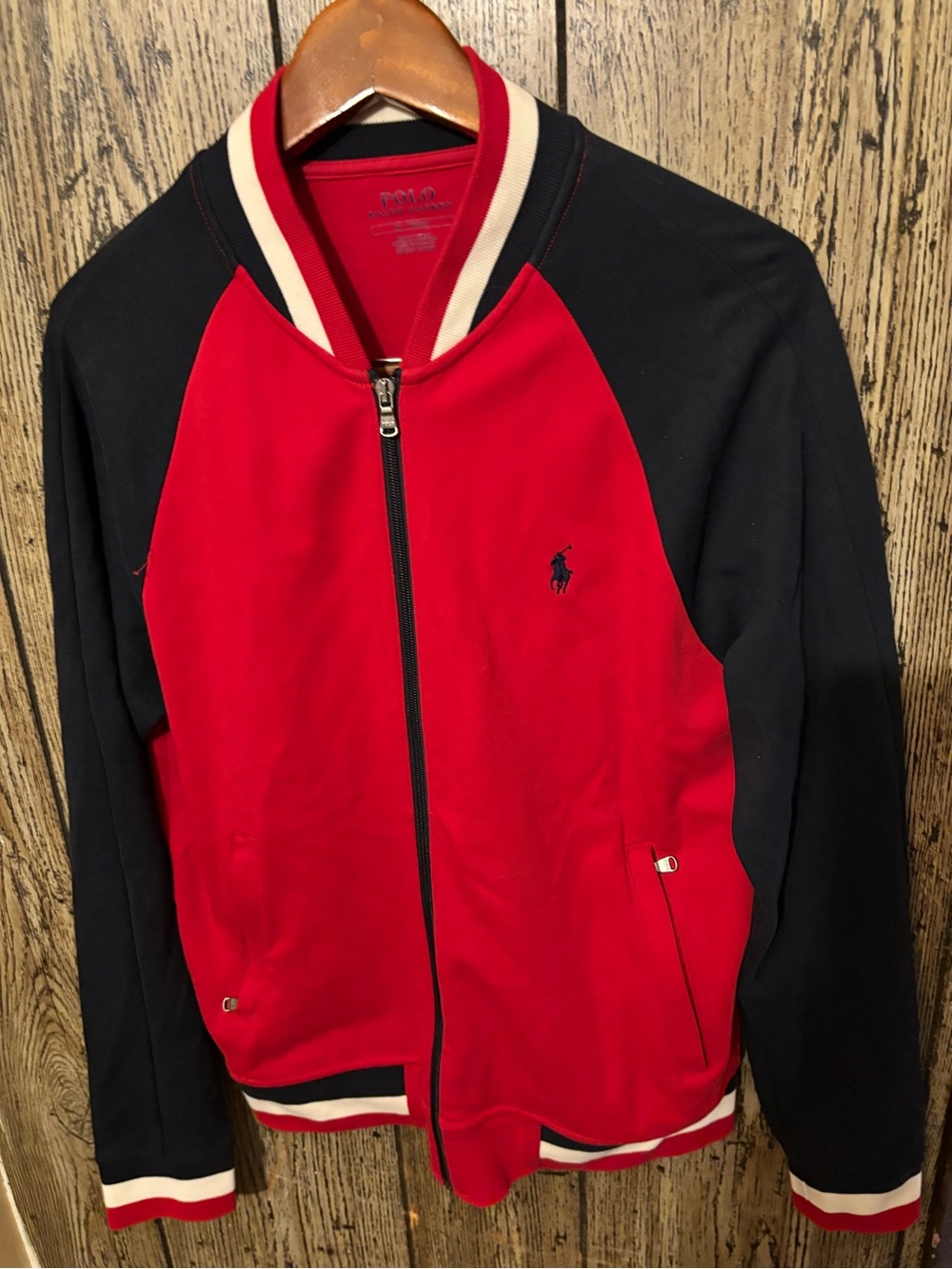 Polo Ralph Lauren Red & Navy Bomber Jacket M